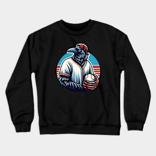 crows play baseball Crewneck Sweatshirt